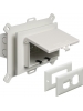 Arlington DBHS1WGC - Low Profile InBox for New Vinyl Siding Construction - 1-Gang - Horizontal Mount - Weatherproof Cover - White